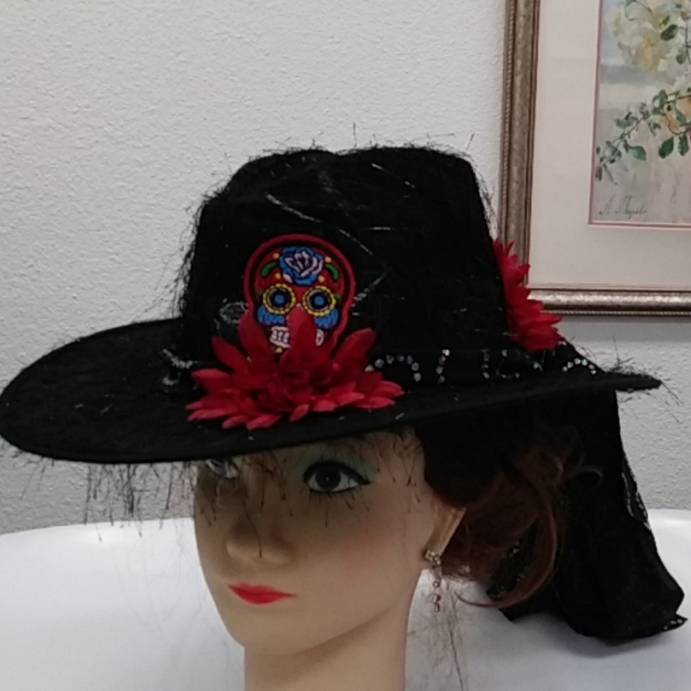 Western Hat/Costume Dia De Los Muertos
